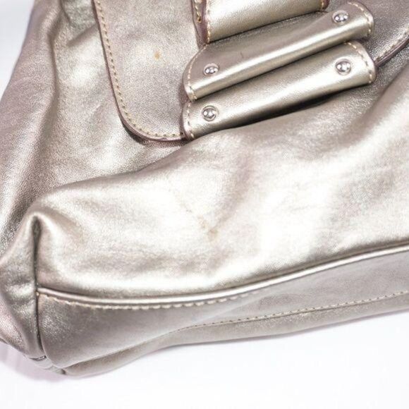 TOSCA BLU Metallic Silver Shoulder Tote Bag/Purse - Picture 2 of 8